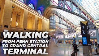 Walking NYC  Penn Station to Times Square amp Grand Central Terminal July 2021 [upl. by Akanke]