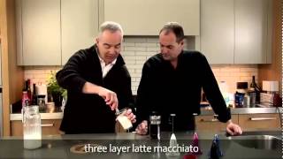 aerolatte  milk frother makes three layer caffè latte macchiato [upl. by Werda338]