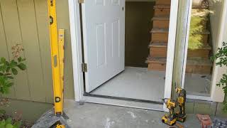 Jeld Wen Front Door Installation  Really crappy products and craftsmanship PART 1 [upl. by Aihsetan]