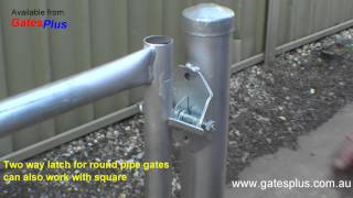 Gate Latch 2 way for round pipe and square [upl. by Acinaj]