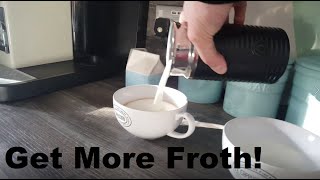 How to Get More Froth from Your Nespresso Coffee Aeroccino  Nespresso tips and help [upl. by Redmund]