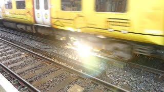 Merseyrail 507 009 making arcs at Birkdale station [upl. by Nordgren]