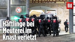 Gefängnismeuterei Polizei stürmt Knast in Thüringen  JVA Untermaßfeld [upl. by Nuhsed32]